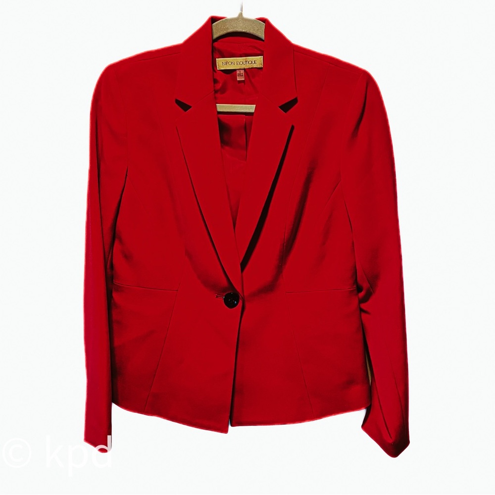 Nipon Boutique Size 4 Tailored One Button Blazer